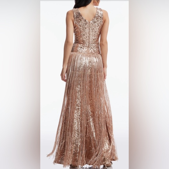 Dress the Population Gold Sequin Maxi Dress - Picture 3 of 9